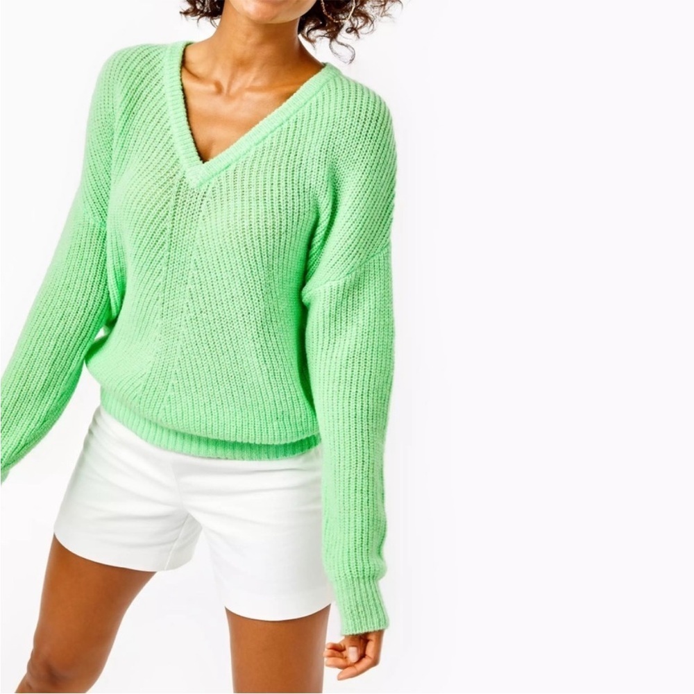 LILLY PULITZER Loose Knit Wool Blend Fuzzy Soft Oversized Sweater Sz S